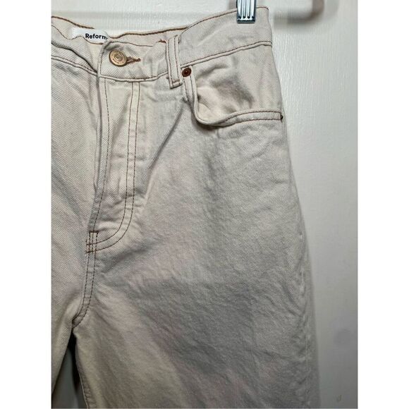 Reformation Cynthia High Rise Straight Jeans in Bone size 26 - Picture 9 of 15